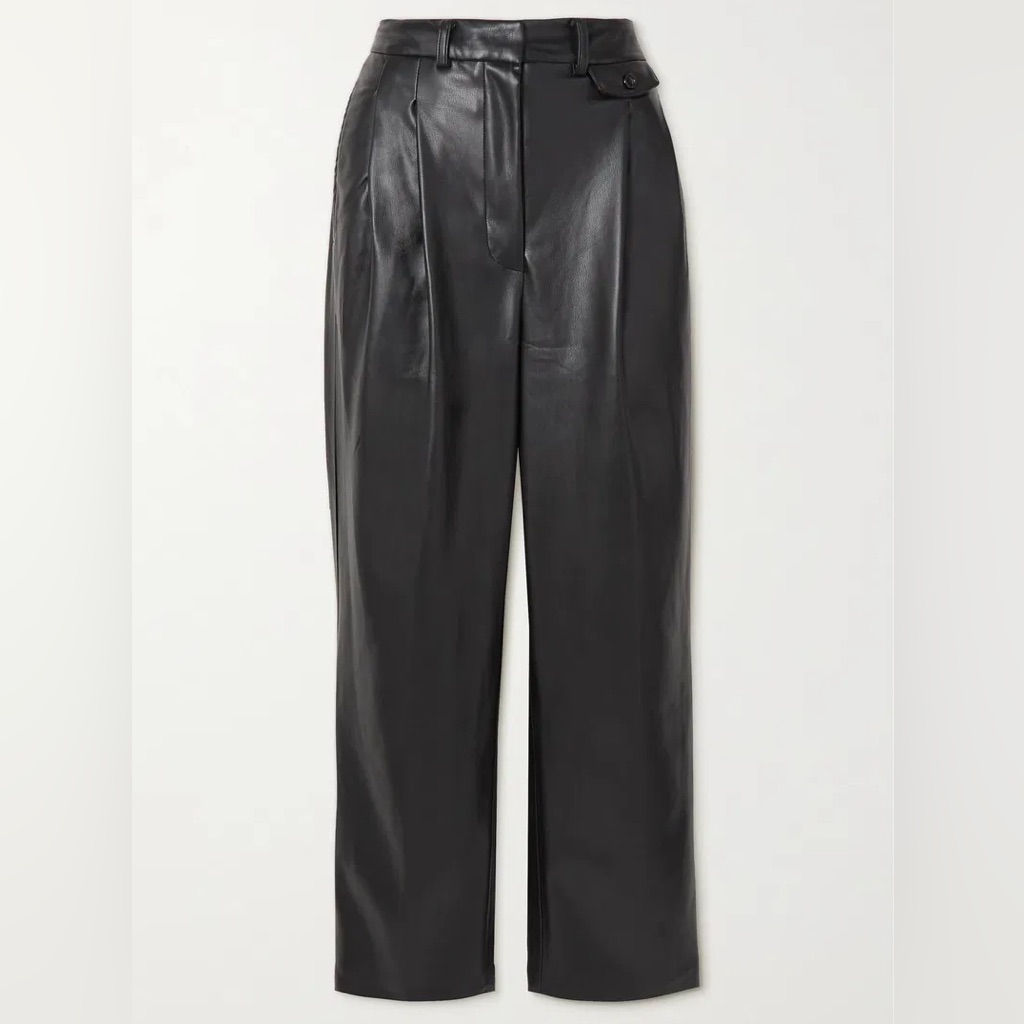 The Frankie Shop - Pernille Faux Leather Straight-Leg Pants - Black - Medium